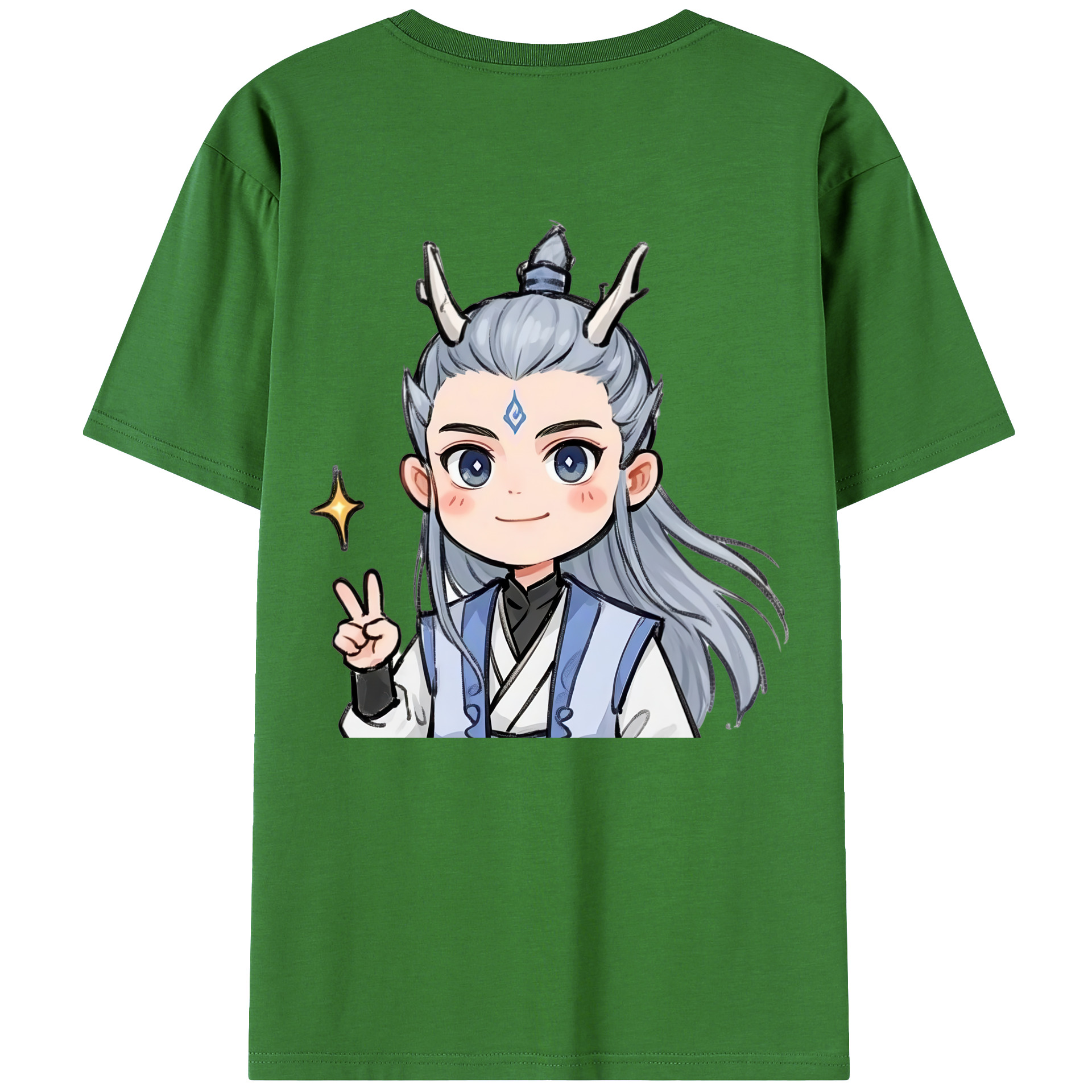 （画像用） Ne Zha 2 ナタ 魔童の大暴れ レディース半袖Tシャツ(バックプリント)
